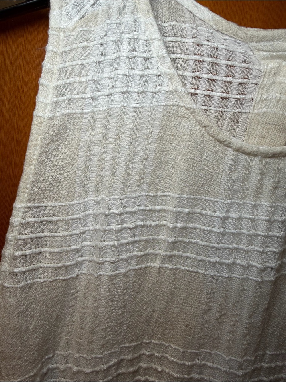 Evereve Cloth & Stone Cream Textured Sleeveless Tank Top size L - Picture 9 of 16